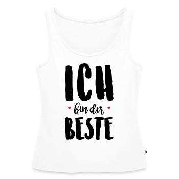 Ich bin der Beste - Frauen Premium Organic Tank Top - Weiß - Vorne - AI Model Female 172 light (172cm)