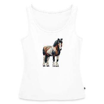 Geometrische Kunst Reiten Reiten Reiten - Frauen Premium Organic Tank Top - Weiß - Vorne - AI Model Female 172 light (172cm)