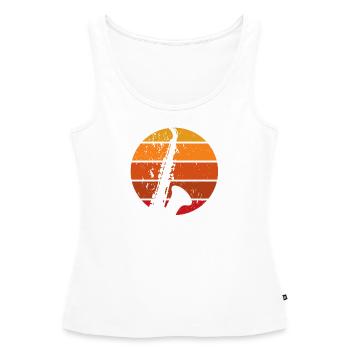 Saxophone Vintage in Retro Colors Gift - Women’s Premium Organic Tank top - white - Front - AI Model Female 172 light (172cm)
