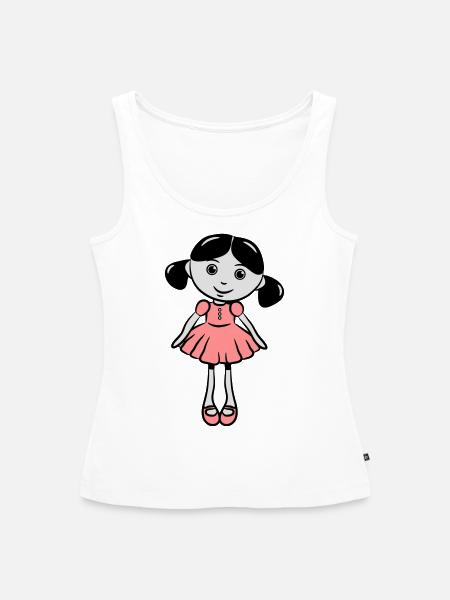 Puppe süss nett - Frauen Premium Organic Tank Top - Weiß