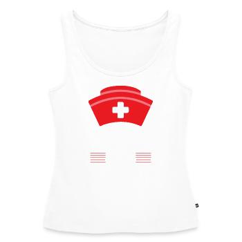 Proud to be a Nurse infirmière cadeau - Débardeur bio Premium Femme - blanc - Devant - AI Model Female 172 light (172cm)