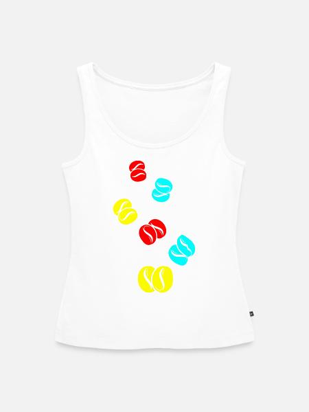 Kaffeebohne Symbol - Frauen Premium Organic Tank Top - Weiß