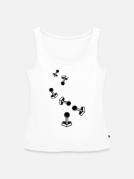 Joystick Gamer - Frauen Premium Organic Tank Top - Weiß
