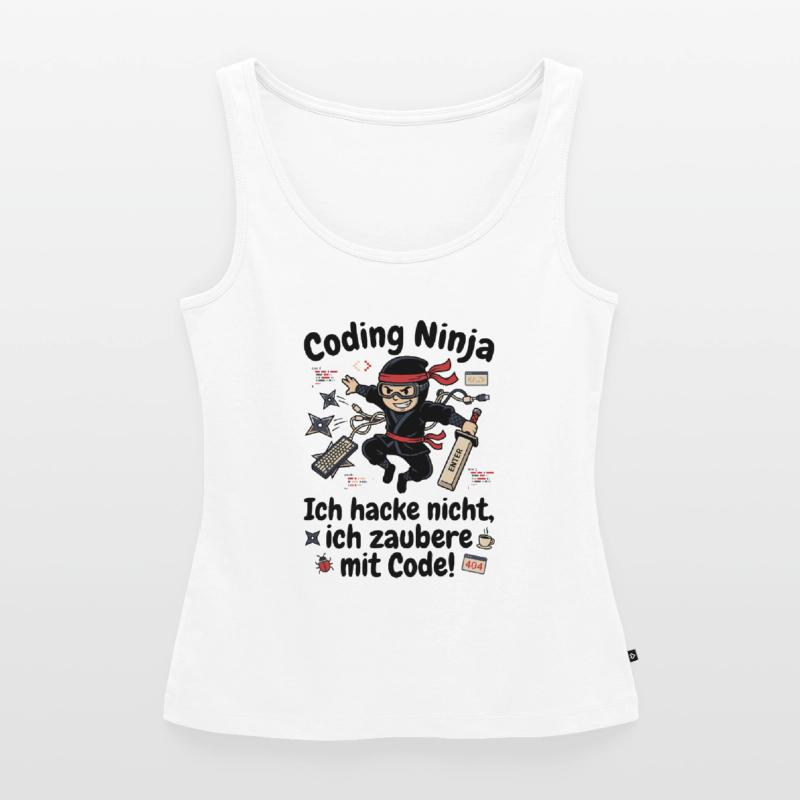Coder Ninja Programmierer Humor Frauen Premium Organic Tank Top