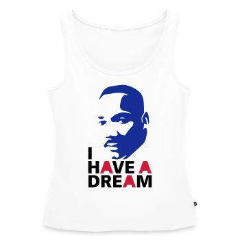 MARTIN LUTHER KING - Débardeur bio Premium Femme - blanc - Devant - AI Model Female 172 light (172cm)