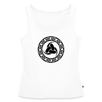 Odins Horn, Runen, Keltischer Endlos Knoten - Frauen Premium Organic Tank Top - Weiß - Vorne - AI Model Female 172 light (172cm)