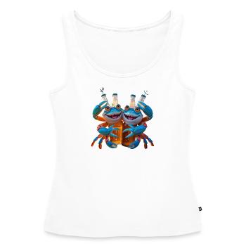 Geek - Frauen Premium Organic Tank Top - Weiß - Vorne - AI Model Female 172 light (172cm)