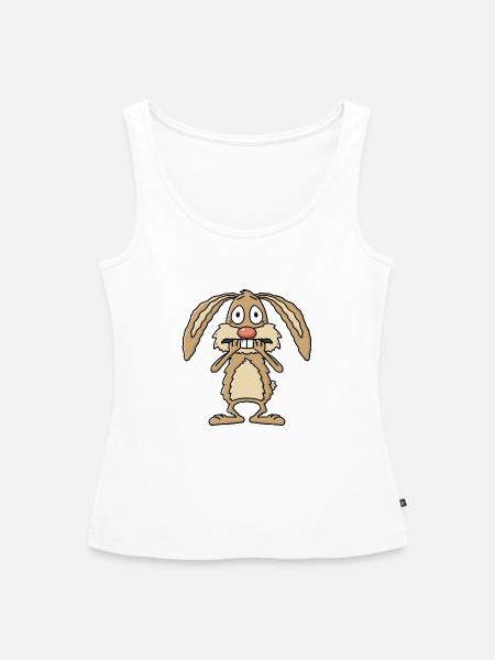 Hase / Angsthase - Frauen Premium Organic Tank Top - Weiß