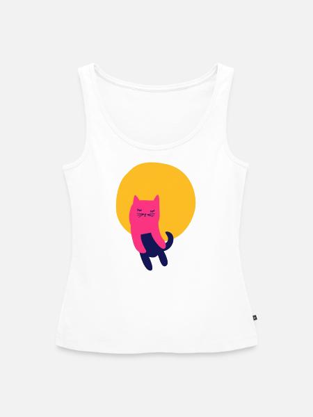 point de chat doux - Débardeur bio Premium Femme - blanc