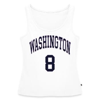 Washington 8 - Débardeur bio Premium Femme - blanc - Devant - AI Model Female 172 light (172cm)