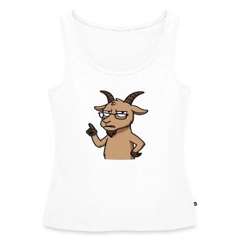 Ziege - ich habe recht! - Frauen Premium Organic Tank Top - Weiß - Vorne - AI Model Female 172 light (172cm)
