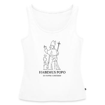 Habemus Popo - Frauen Premium Organic Tank Top - Weiß - Vorne - AI Model Female 172 light (172cm)