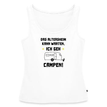 das altersheim kann warten - Frauen Premium Organic Tank Top - Weiß - Vorne - AI Model Female 172 light (172cm)