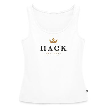 Hack Original Family Logo - Women’s Premium Organic Tank top - white - Front - AI Model Female 172 light (172cm)