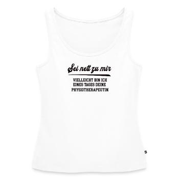 Physiotherapeutin Krankengymnastik Physiotherapie - Frauen Premium Organic Tank Top - Weiß - Vorne - AI Model Female 172 light (172cm)