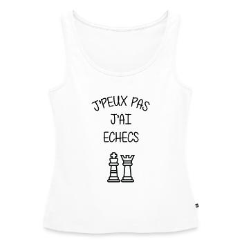 Ich kann keinen Schach-Humor-Club haben - Frauen Premium Organic Tank Top - Weiß - Vorne - AI Model Female 172 light (172cm)