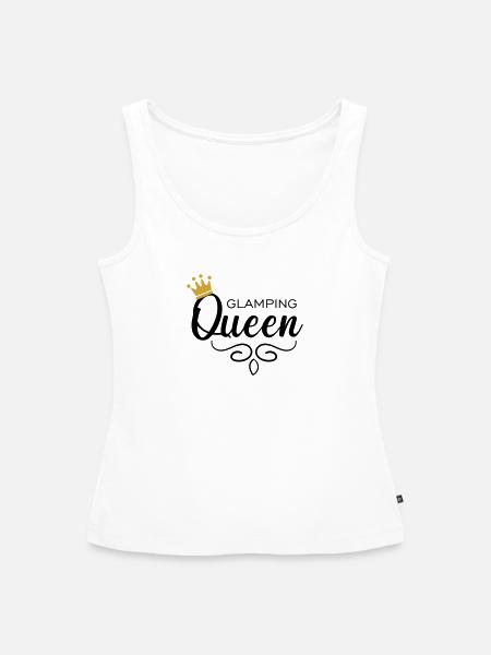 Glamping Queen - Frauen Premium Organic Tank Top - Weiß
