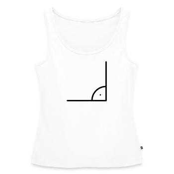 Mathematik Symbol - Rechter Winkel - Frauen Premium Organic Tank Top - Weiß - Vorne - AI Model Female 172 light (172cm)