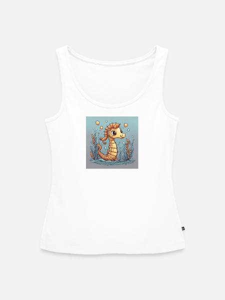 Seepferd / Seepferdchen - Frauen Premium Organic Tank Top - Weiß