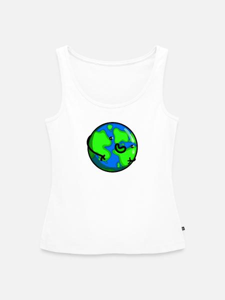 Planet Erde - Frauen Premium Organic Tank Top - Weiß