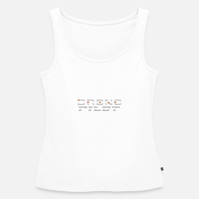 Drone Drones Drone Flight Drone Pilot - Débardeur bio Premium Femme - blanc