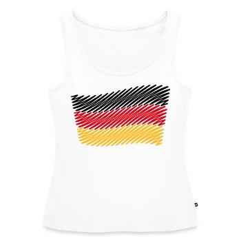 Drapeau allemand / drapeau fédéral (croquis) - Débardeur bio Premium Femme - blanc - Devant - AI Model Female 172 light (172cm)