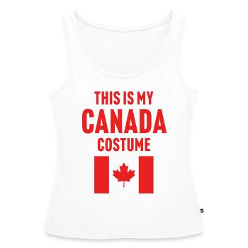 Ce costume de mon Canada - Débardeur bio Premium Femme - blanc - Devant - AI Model Female 172 light (172cm)