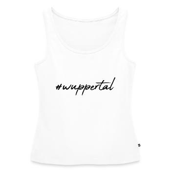 Wuppertal - Frauen Premium Organic Tank Top - Weiß - Vorne - AI Model Female 172 light (172cm)