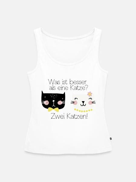 Katzen - Frauen Premium Organic Tank Top - Weiß