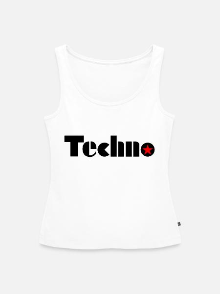 Techno - Techno music - Frauen Premium Organic Tank Top - Weiß
