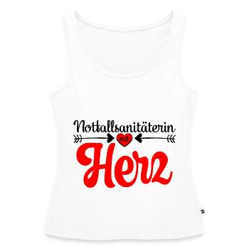 Notfallsanitäterin Abschiedsgeschenk zum Abschied - Frauen Premium Organic Tank Top - Weiß - Vorne - AI Model Female 172 light (172cm)