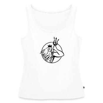 poseidon triton - Frauen Premium Organic Tank Top - Weiß - Vorne - AI Model Female 172 light (172cm)