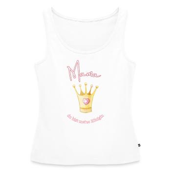 Maman - ma reine. - Débardeur bio Premium Femme - blanc - Devant - AI Model Female 172 light (172cm)