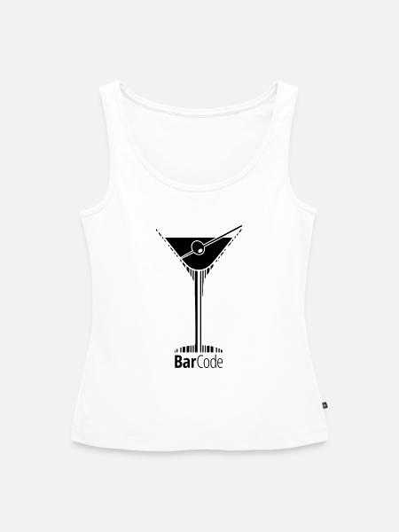BarCode Martini - Frauen Premium Organic Tank Top - Weiß