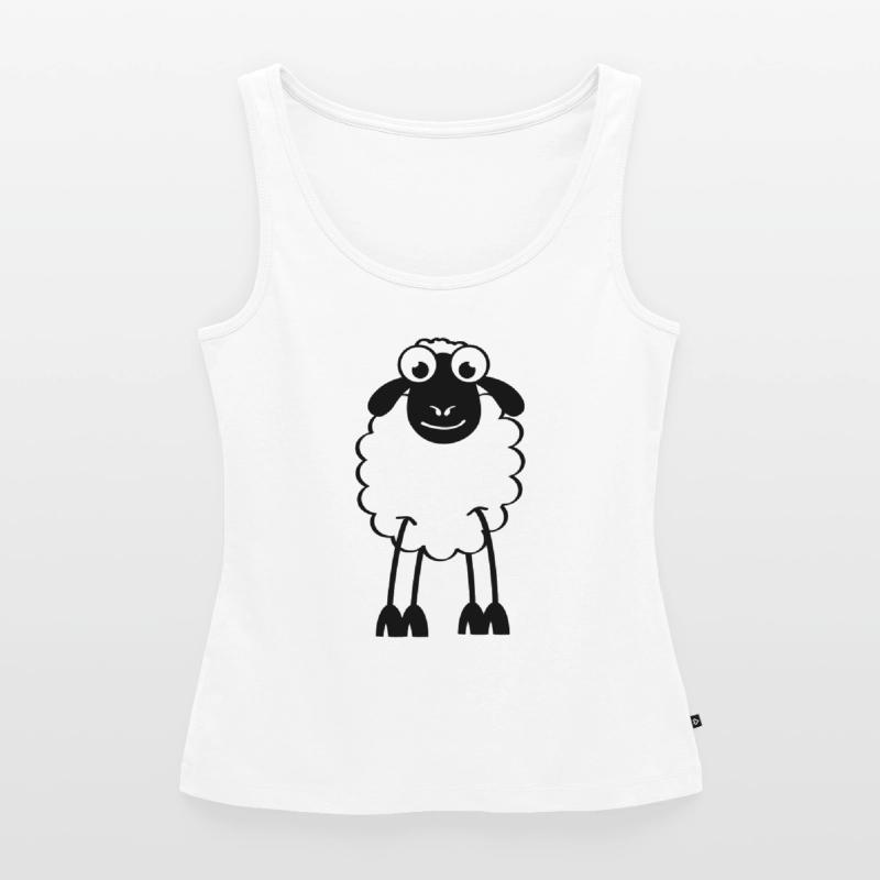 Schafe, weiße oder schwarze Schafe. Träumen oder schlafen Frauen Premium Organic Tank Top