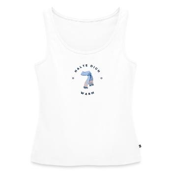 Halte dich warm - Frauen Premium Organic Tank Top - Weiß - Vorne - AI Model Female 172 light (172cm)