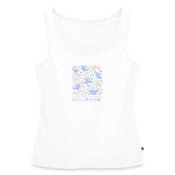Friedenstauben - Frauen Premium Organic Tank Top - Weiß - Vorne - AI Model Female 172 light (172cm)
