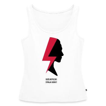 Solidarität mit dem Frauenstreik in Polen! - Frauen Premium Organic Tank Top - Weiß - Vorne - AI Model Female 172 light (172cm)