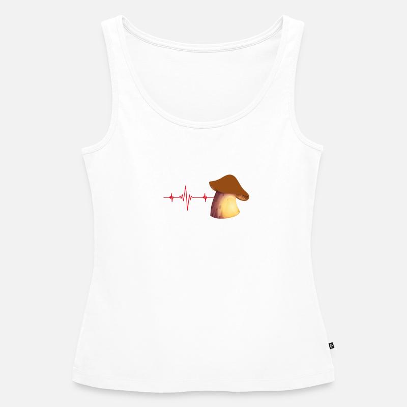 Champignons champignons champignons champignons champignons champignons - Débardeur bio Premium Femme - blanc
