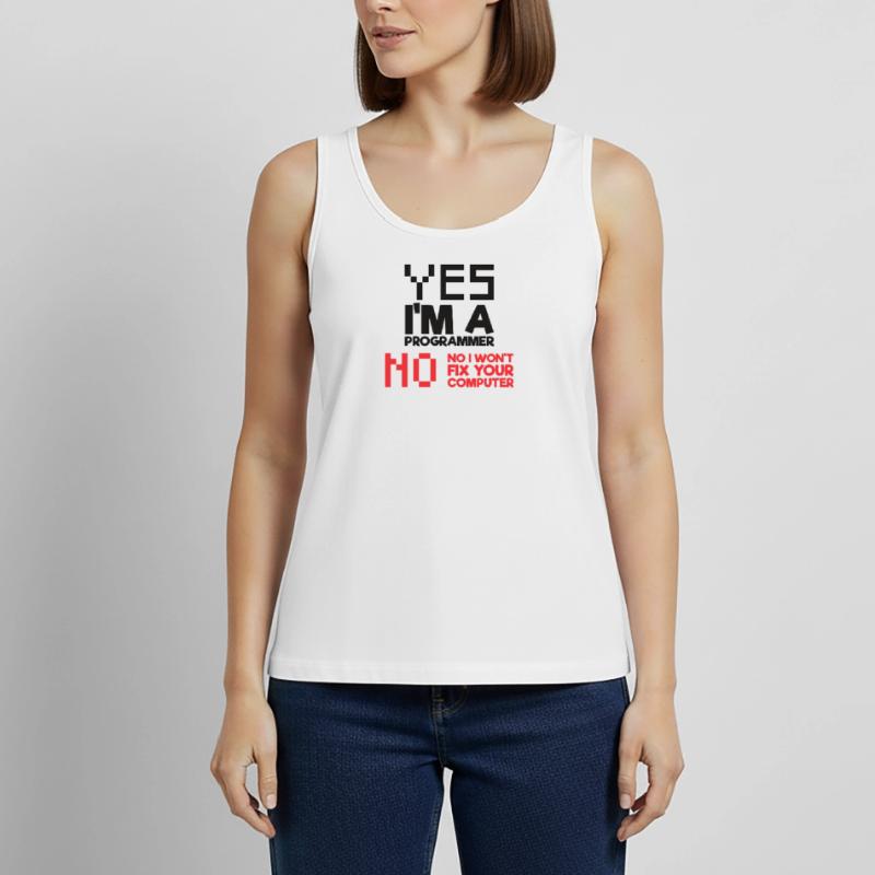 Ja Ich bin ein Programmierer Informatik Computer Frauen Premium Organic Tank Top