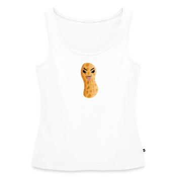 Erdnuss Erdnüsse Nuss Nüsse Speise - Frauen Premium Organic Tank Top - Weiß - Vorne - AI Model Female 172 light (172cm)