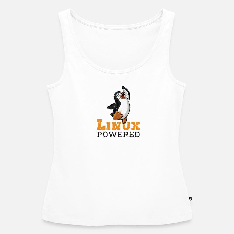 Linux Powered - linux - Débardeur bio Premium Femme - blanc
