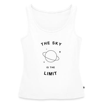 The sky is the limit - Débardeur bio Premium Femme - blanc - Devant - AI Model Female 172 light (172cm)