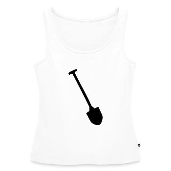 Schaufel Spaten - Frauen Premium Organic Tank Top - Weiß - Vorne - AI Model Female 172 light (172cm)