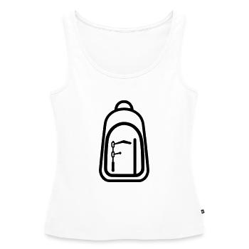 Sac a dos - Débardeur bio Premium Femme - blanc - Devant - AI Model Female 172 light (172cm)