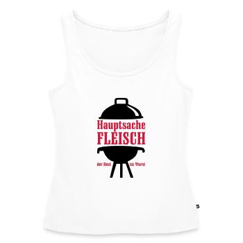 Grill, grillen, BBQ, Rost - Frauen Premium Organic Tank Top - Weiß - Vorne - AI Model Female 172 light (172cm)