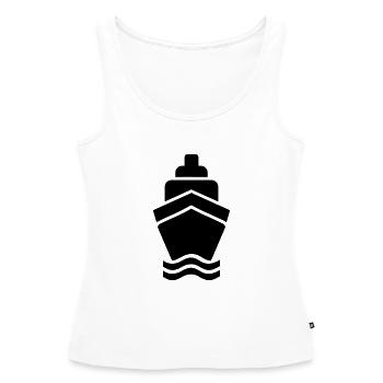 Ship - Women’s Premium Organic Tank top - white - Front - AI Model Female 172 light (172cm)