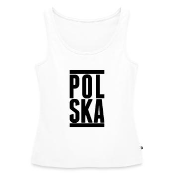 polska - Débardeur bio Premium Femme - blanc - Devant - AI Model Female 172 light (172cm)