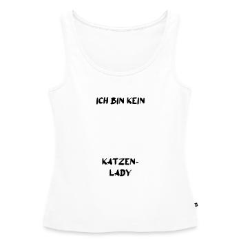 Katze Katzen verrückte Katzendame Mensch Vektor - Frauen Premium Organic Tank Top - Weiß - Vorne - AI Model Female 172 light (172cm)