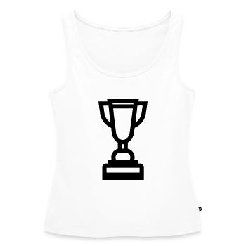 trophée - Débardeur bio Premium Femme - blanc - Devant - AI Model Female 172 light (172cm)